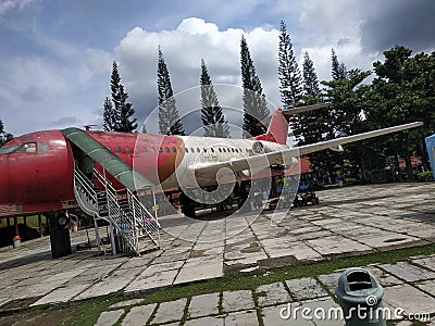 airplane monument at the Owabong tourist attraction Editorial Stock Photo