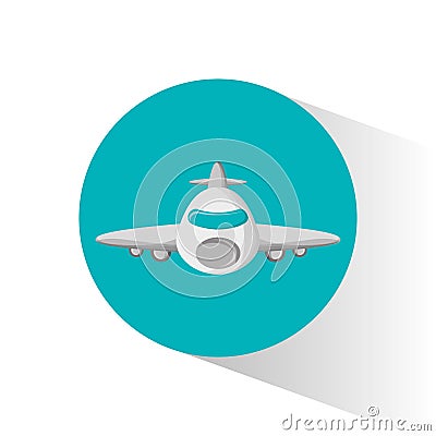 Airplane passenger flying icon Vector Illustration