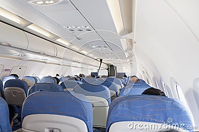 Airplane Passengers Stock Photo