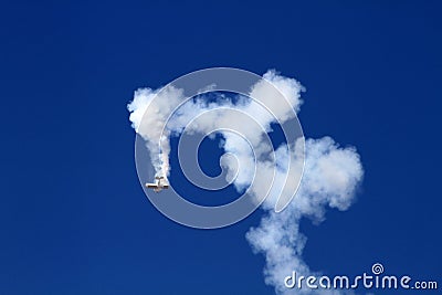 Airplane performing stunt during air show Editorial Stock Photo