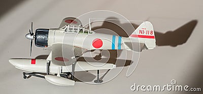 Airplane plastic model assembled Editorial Stock Photo