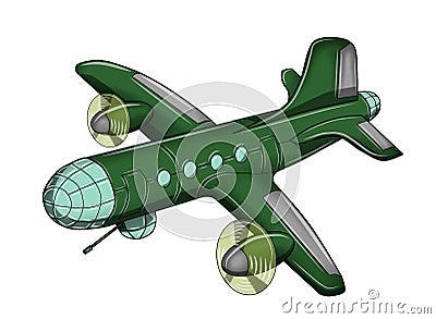 Airplane Png Transparent background WW2 military aircraft with green body paint Stock Photo