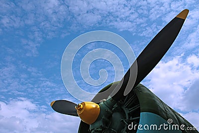 Airplane propeller Stock Photo