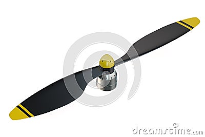 Airplane propeller with 2 blades Stock Photo