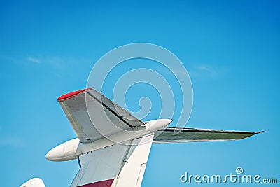 Airplane retro vintage tail detail Stock Photo