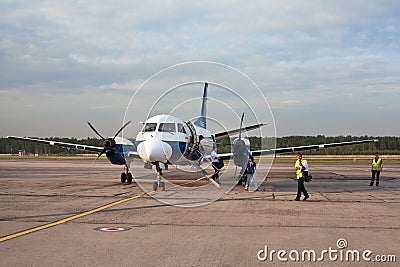 Airplane Saab 304 Editorial Stock Photo