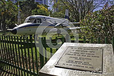 Airplane in Santos Dumont Park - SJC - Brazil Editorial Stock Photo