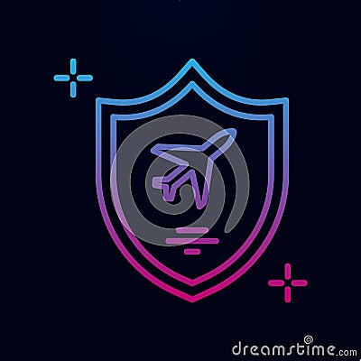 Airplane, security, airport nolan icon. Simple thin line, outline vector of airport icons for ui and ux, website or mobile Stock Photo
