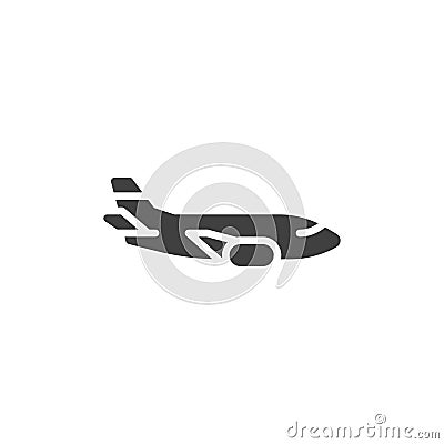 Airplane side view vector icon Vector Illustration