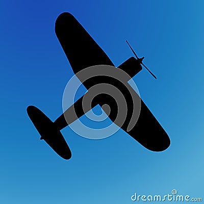 Airplane silhouette Stock Photo