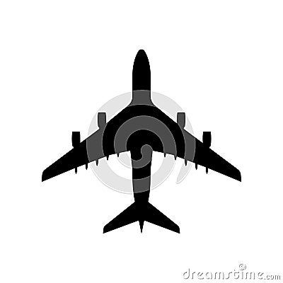 Airplane silhouette isolated - PNG Cartoon Illustration