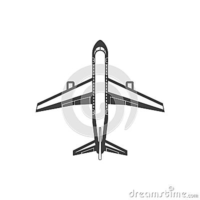 Airplane simple icon. Vector Illustration