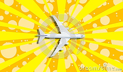 Airplane in the sky - Passenger Airliner. High quality photo Stock Photo