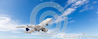 Airplane in the sky - Passenger Airliner. High quality photo Stock Photo