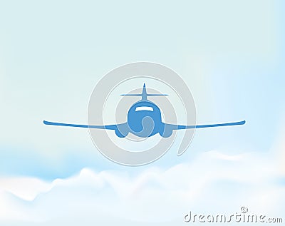 Airplane in the sky vector illustration Vector Illustration