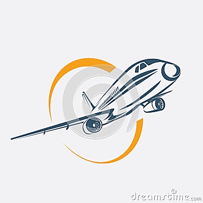 Airplane symbol Vector Illustration