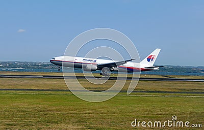 Airplane taking off at the airport Editorial Stock Photo