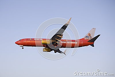 Airplane taking off Editorial Stock Photo