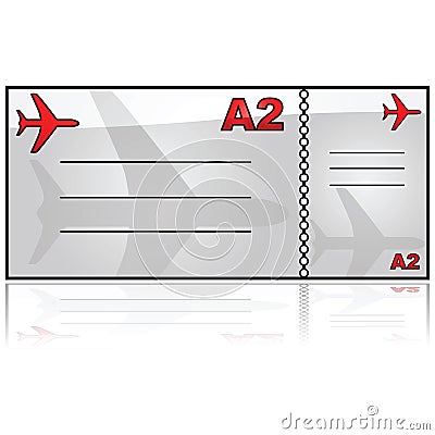 Airplane ticket Vector Illustration