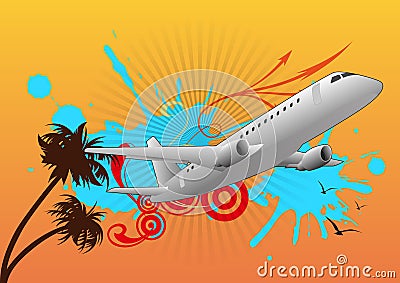 Airplane travel Stock Photo