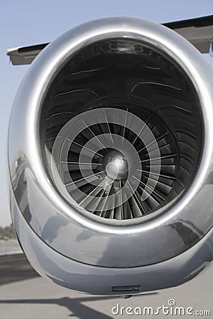 Airplane Turbojet Stock Photo