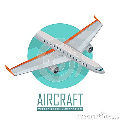 Airplane Vector Icon in Isometric Projection Vector Illustration