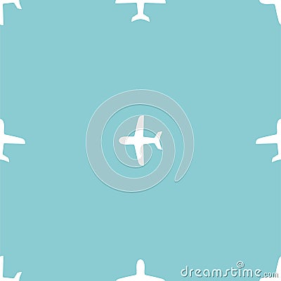 Airplane. Vector Patterns in Flat style Vector Illustration