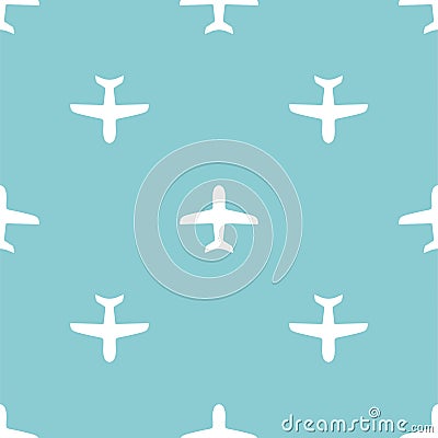 Airplane. Vector Patterns in Flat style Vector Illustration