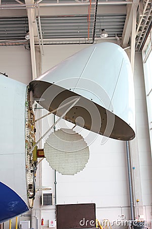 Airplane weather radar Stock Photo
