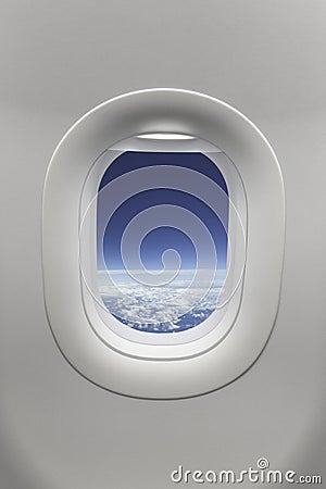 Airplane Window Stock Photo