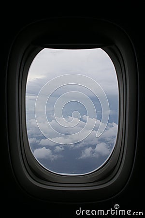 Airplane Window Stock Photo