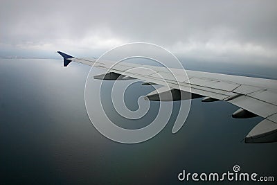 Airplane wing Stock Photo