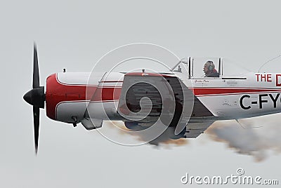 Airplane YAK 50 in air Editorial Stock Photo