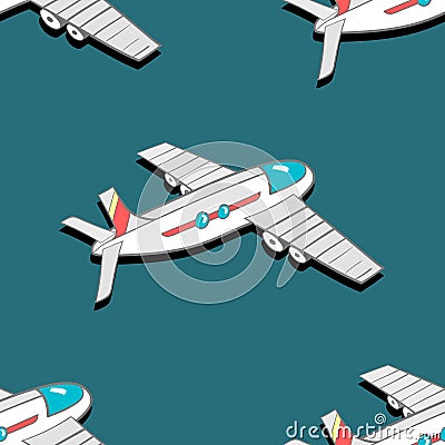 AirplanePattern4 Vector Illustration