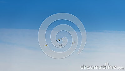 Airplanes on airshow Stock Photo