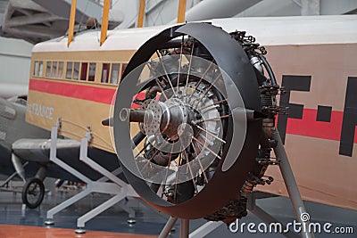 Airplanes history aviation museum le Bourget Paris france Editorial Stock Photo