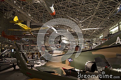Airplanes in The Museum of Flight Editorial Stock Photo