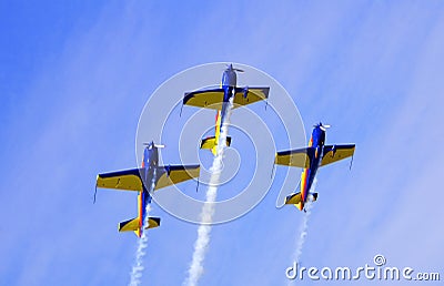 Airplanes trio Stock Photo