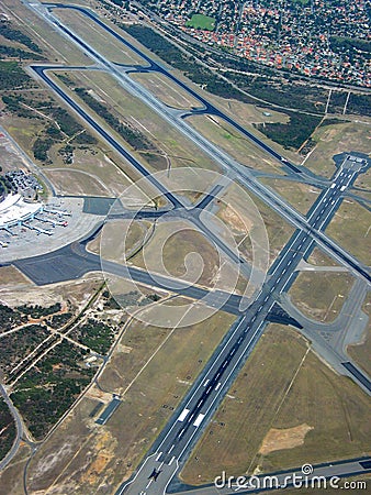 Airport Aerial Stock Photo