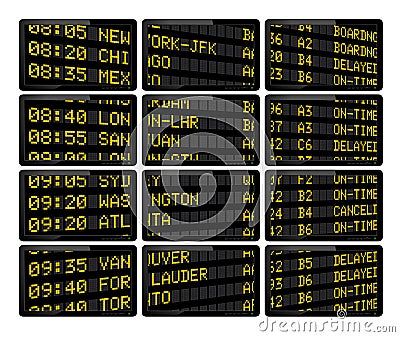Airport arrivals & departures Stock Photo