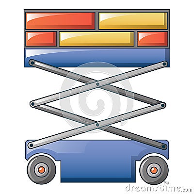 Airport bagage lift icon, cartoon style Vector Illustration