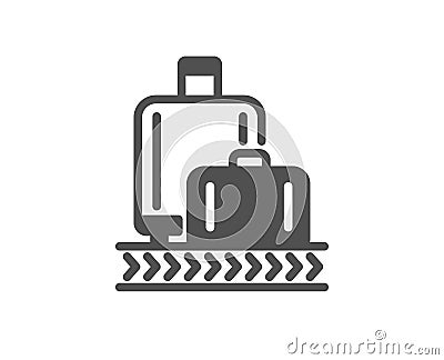 Airport baggage reclaim icon. Airplane luggage lane sign. Vector Vector Illustration