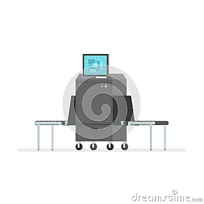 Airport baggage security scanner Vector Illustration