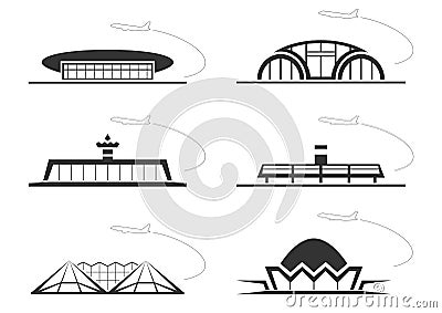 Airport buildings Vector Illustration