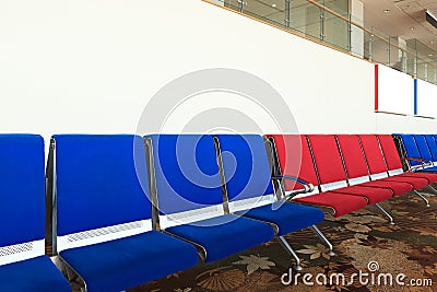 Airport chair empty Stock Photo