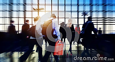 Airport Commuter Business Travel Tour Vacation Concept Stock Photo