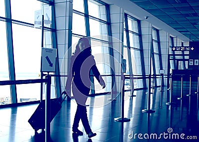 Airport departure gate Stock Photo