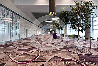 Airport Departure Gate Stock Photo