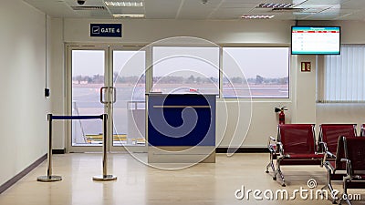 Airport departure gate lounge, RAK, UAE Editorial Stock Photo