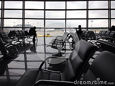 Airport Departure Lounge Editorial Stock Photo